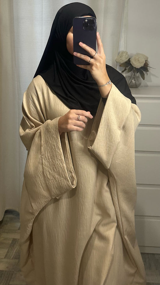 Abaya effet LIN BEIGE