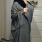 Abaya effet LIN GRIS