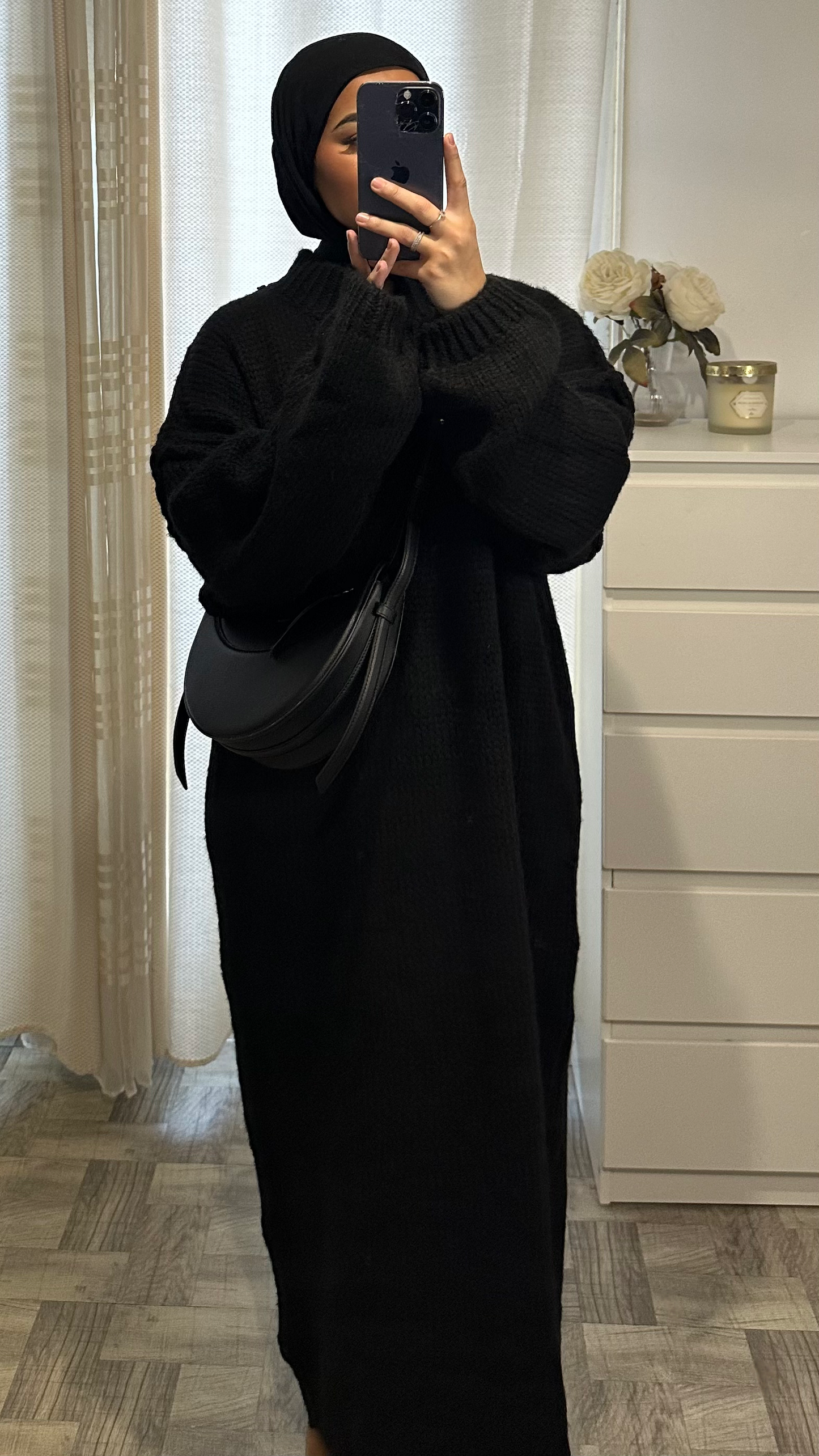 Robe Pull Oversize Noir