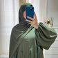Abaya à zippe kaki